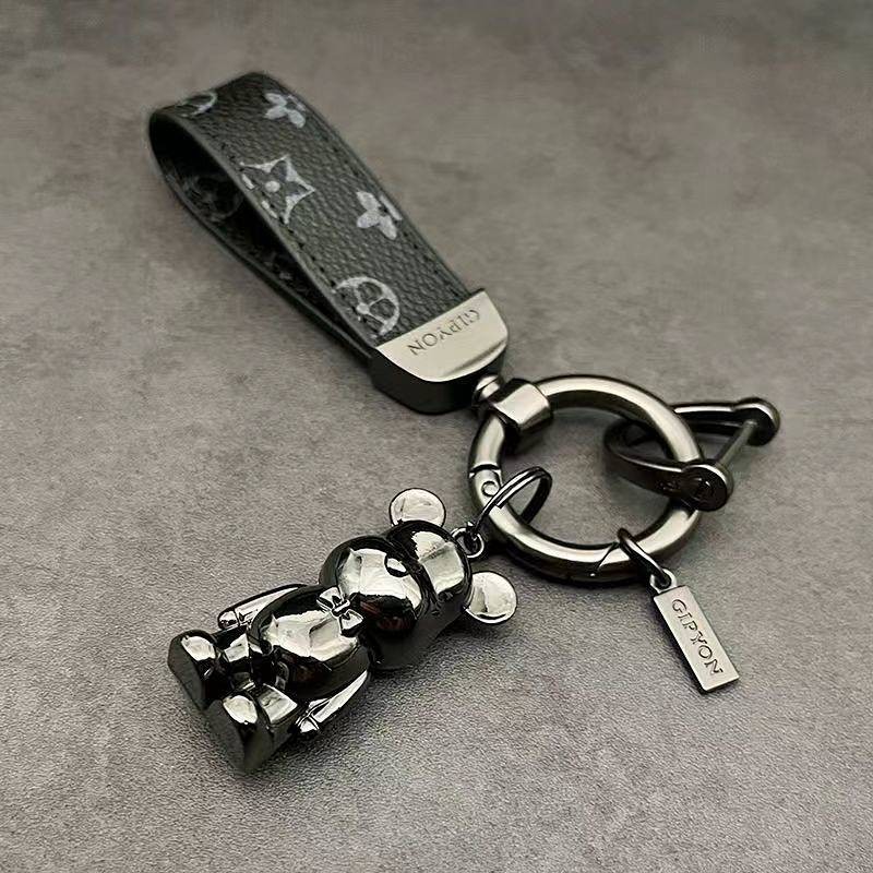 Violent Bear Car Key Ring Creative 3D Bear Pendant Men and Women Black Key Fashion Key Pendant Car d