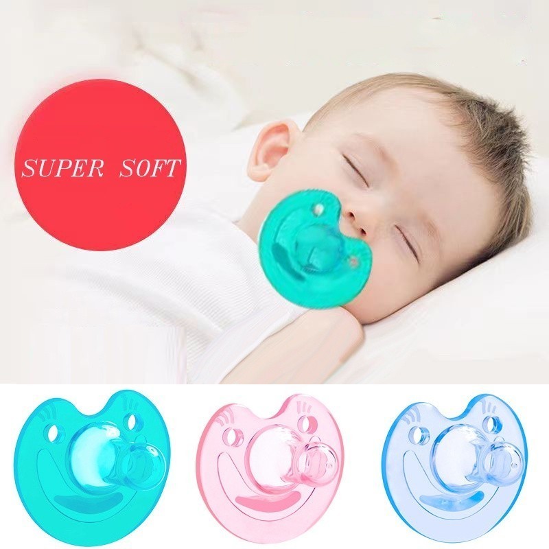 Núm vú giả silicon một mảnh trong suốt cho bé, Đồ chơi mọc răng cho trẻ sơ sinh chịu nhiệt độ cao ch