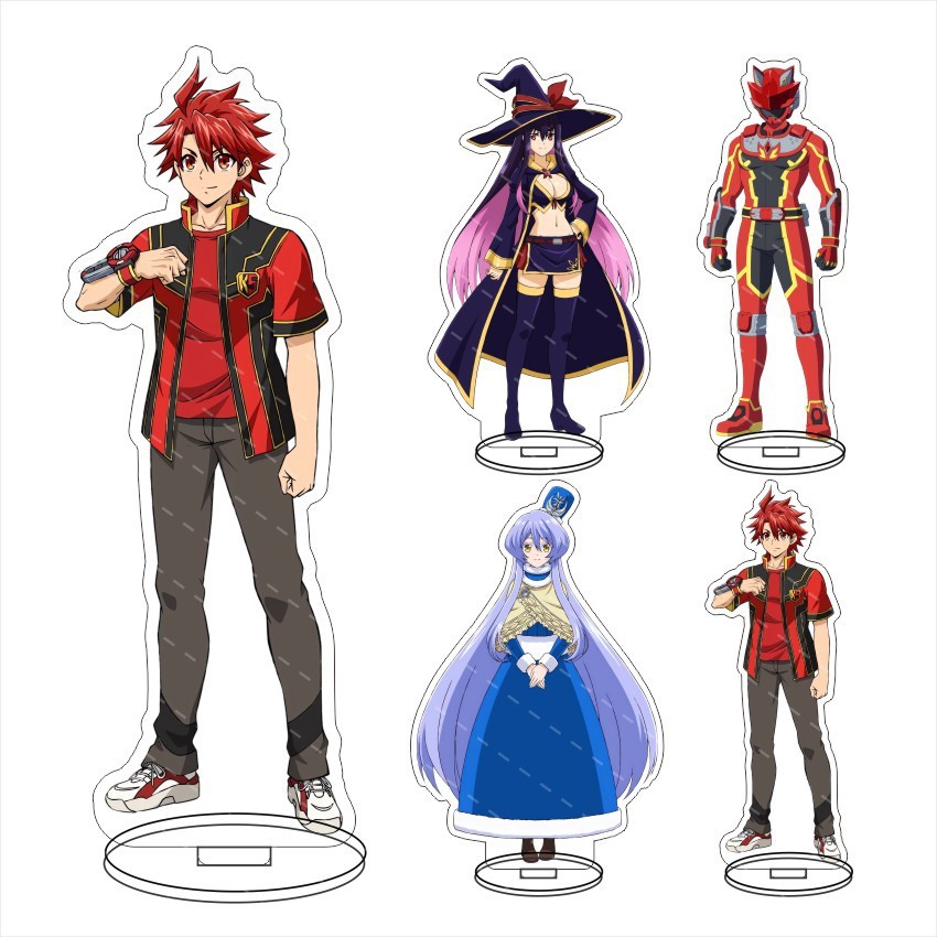 Sentai Đỏ Isekai de Boukensha ni Naru Acrylic Để Bàn Đồ Trang Trí Sentai Đỏ Isekai de Boukensha ni N