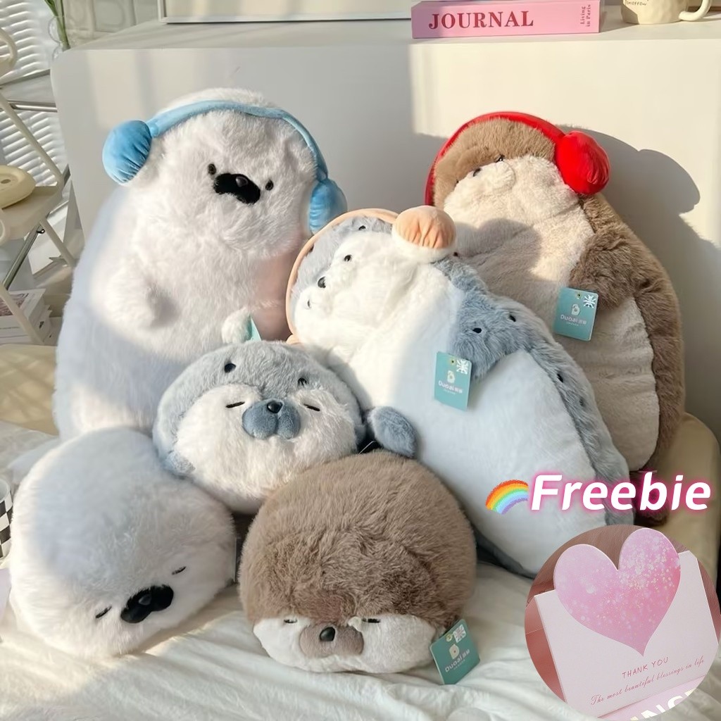 Hoạt Hình Con Dấu Và Biển Otter Búp Bê Gối Đồ Chơi Sang Trọng Dễ Thương Sư Tử Gấu Bông Búp Bê Nhà Đồ
