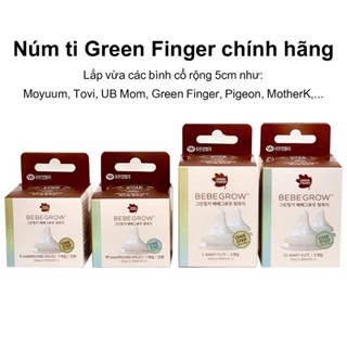 Núm ti bình sữa Green Finger Bebegrow 2 van thoát khí