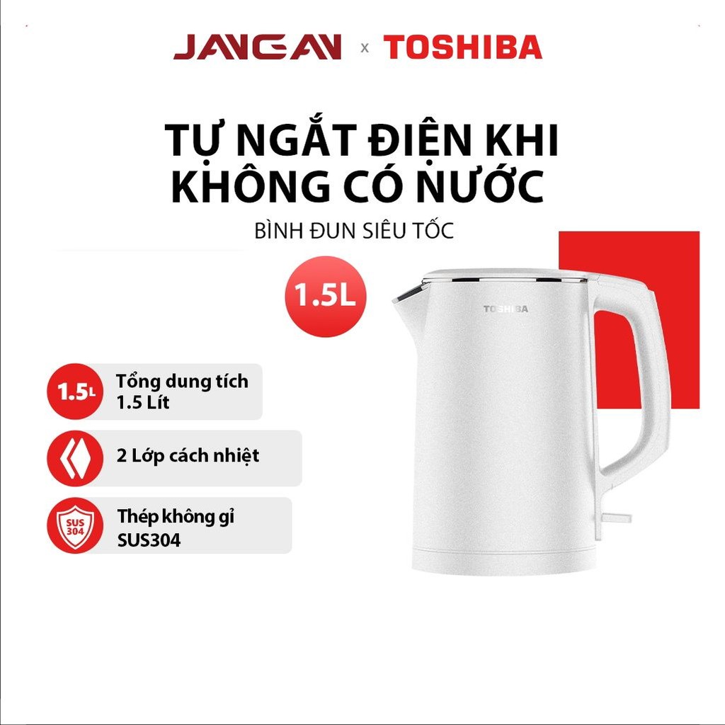 Bình đun siêu tốc Toshiba KT-15DS1PV - 1.5L - Hàng chính hãng