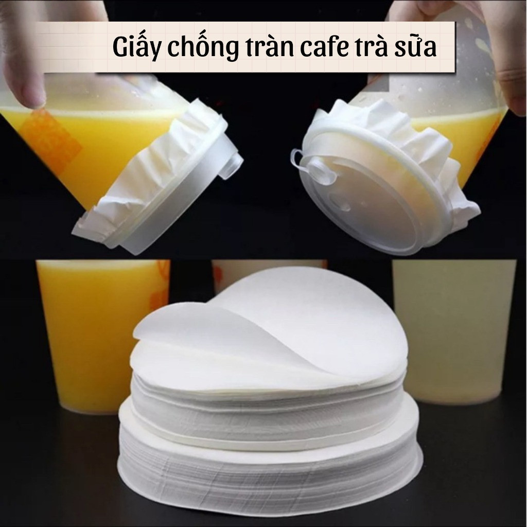 [13cm] SET 500 Tờ Giấy Chống Tràn Miệng Cốc, Chống Tràn Cafe, Trà Sữa -EN888 SHOP