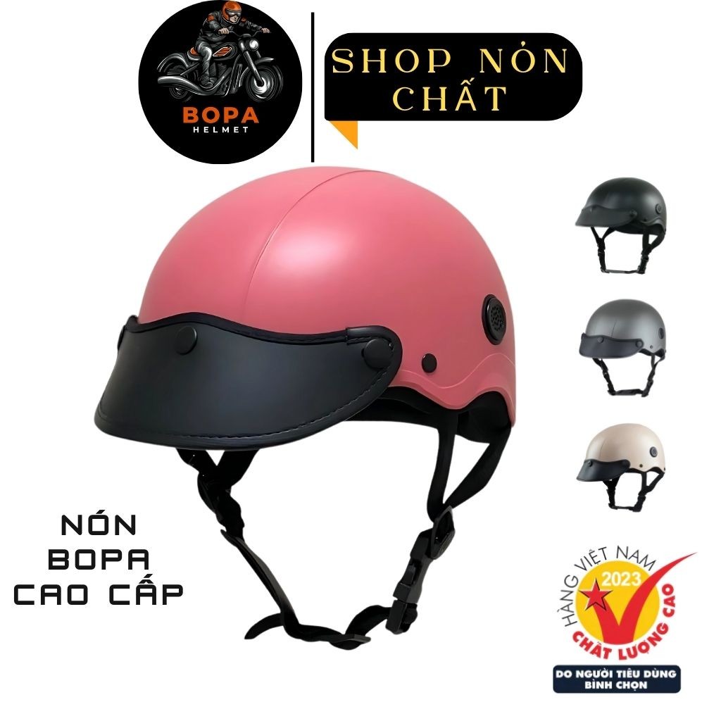 Mũ bảo hiểm 1/2 đầu cacbon chống trầy nam nữ camry - Nón bảo hiểm cao cấp