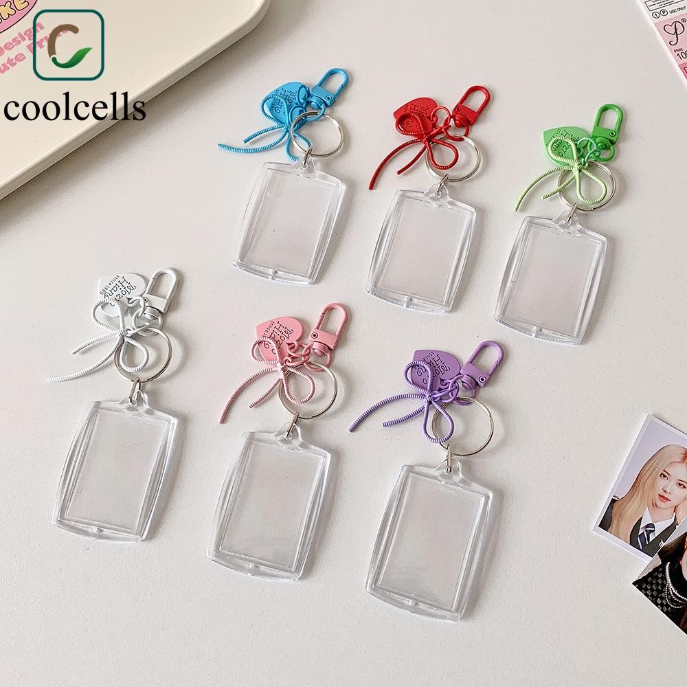 COOLCELLS Mini Photocard Holder, Acrylic Card Cover Phong Cách Hàn Quốc ID Photocard Frame, Picture 