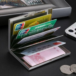 Hộp đựng thẻ tín dụng CHLOCH, Hộp đựng thẻ ID mỏng 6 / 10 khe, Ví ngắn chống RFID thời trang du lịch