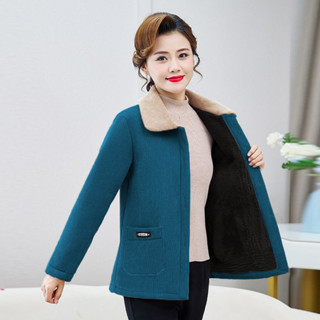  Mẹ Trung Niên Thu Đông Quần Áo Thời Trang Phong Cách Phương Tây Áo Khoác Phong Cách Mới Trung Niên Người Cao Tuổi Phụ Nữ Bên Ngoài Mặc Kiểm Tra Vuông Co 