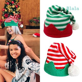Blala Giáng Sinh Beanies Mũ Santa Leprechaun Yêu Tinh Mũ Sọc Cho Mùa Thu Đông