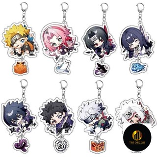  Anime Naruto Shippuden Uzumaki Kakashi SASUKE Mặt Dây Chuyền Hình Acrylic Móc Khóa Móc Khóa Bộ Sưu Tập Mô Hình Q 