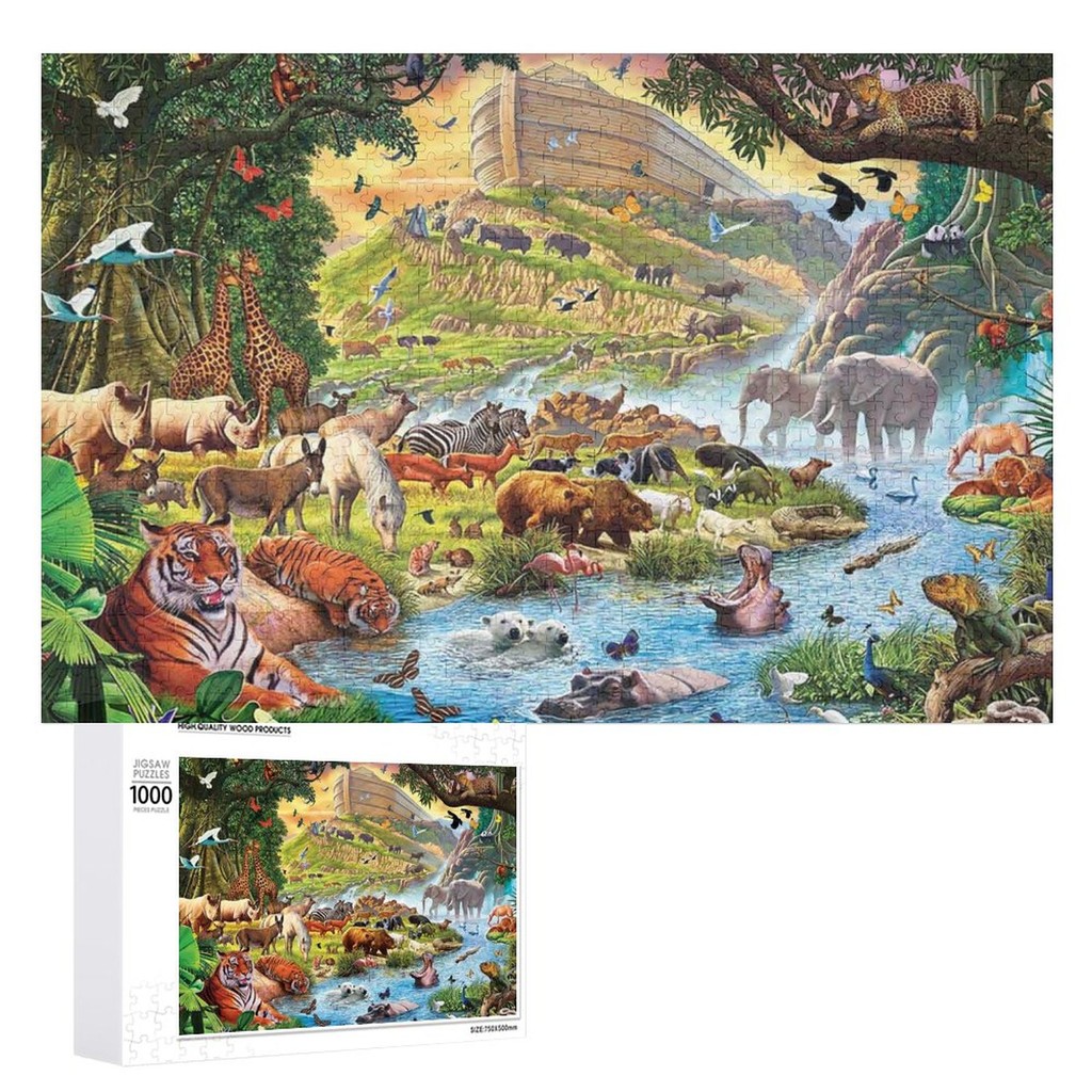 Noah 's Ark Before the Rain Puzzle for Adults Puzzle 1000 Miếng 1500 Miếng Ghép Hình Họa Tiết In Gỗ 