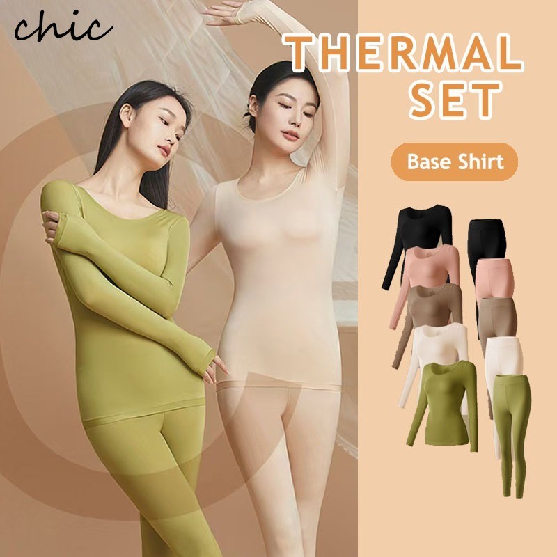 Siêu Mỏng Co Giãn Làm Nóng Nữ Giữ Nhiệt Quần Lót Thoải Mái Bộ Đồ Lót Mùa Thu Đông Vô Hình Giữ Nhiệt 