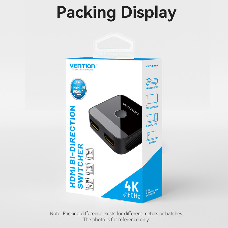 Vention Bộ Chia HDMI 2.0 1 Vào 2 Ra 4K@60Hz | Hỗ Trợ HDR & Âm Thanh 3D | Tương Thích Đa Thiết Bị PS5 TV PC Laptop Projector | Thiết Kế Vỏ Hợp Kim Chống Nhiễu Cắm Là Dùng | BigBuy360 - bigbuy360.vn