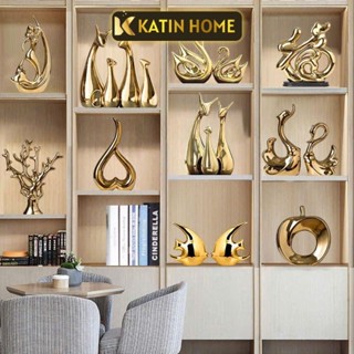  Các mẫu tượng trang trí mạ bạċ,vàng KATIN decor phòng khách tủ rượu kệ tivi quà tân gia 