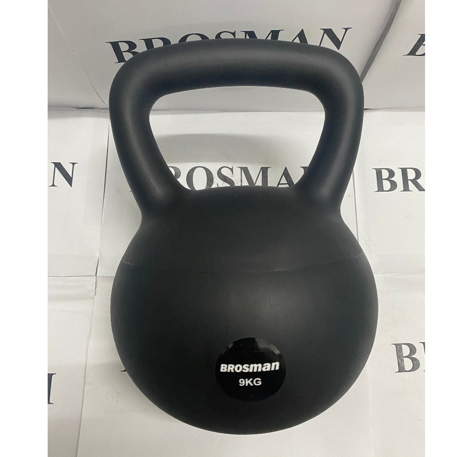 TẠ ẤM MỀM 9KG BROSMAN NHẬP KHẨU/ TẠ BÌNH VÔI CAO SU  MỀM 9KG BROSMAN NHẬP KHẨU MÀU ĐEN