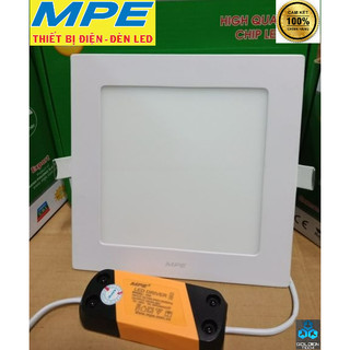   Chính hãng MPE  Đèn Led panel âm trần VUÔNG siêu mỏng 6W 9W 12W 18W 24W -Lỗ khoét 105x105mm - 130x130mm - 150x150mm 