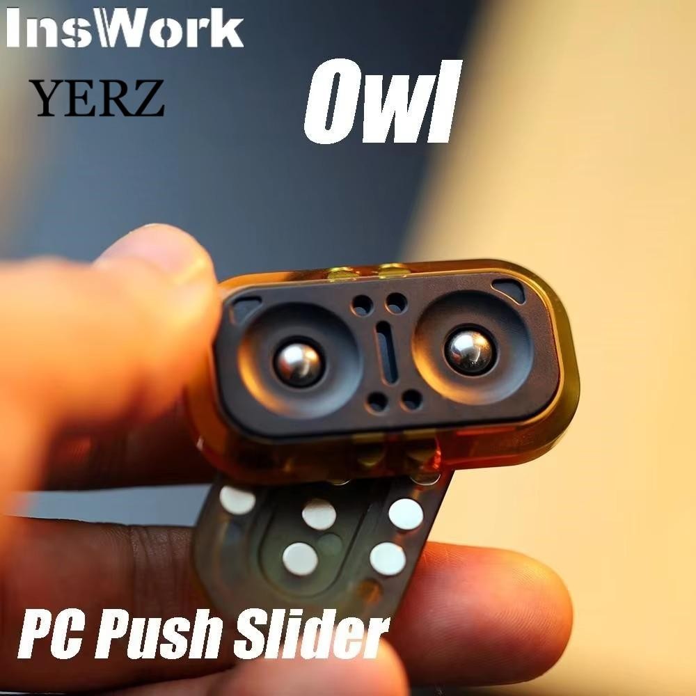 YERZ Owl Fingertip, Hand Spinner Push Slider Owl Fidget Spinner, Fingertip Toys Fidget Metal Alloy O