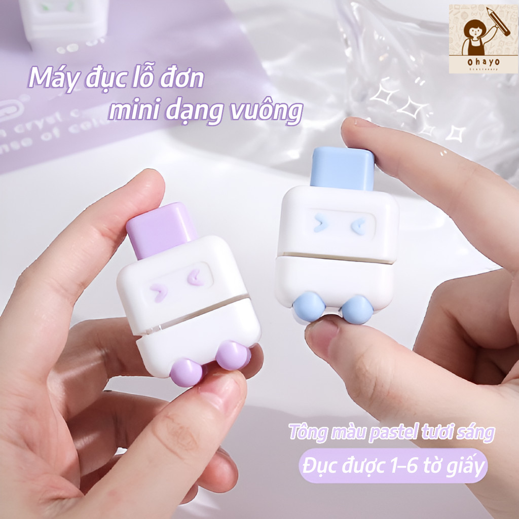 Đục lỗ văn phòng phẩm, kìm bấm đục lỗ giấy mini, hình tay. Thẻ thủ công, Dụng cụ DIY trang trí sổ ch