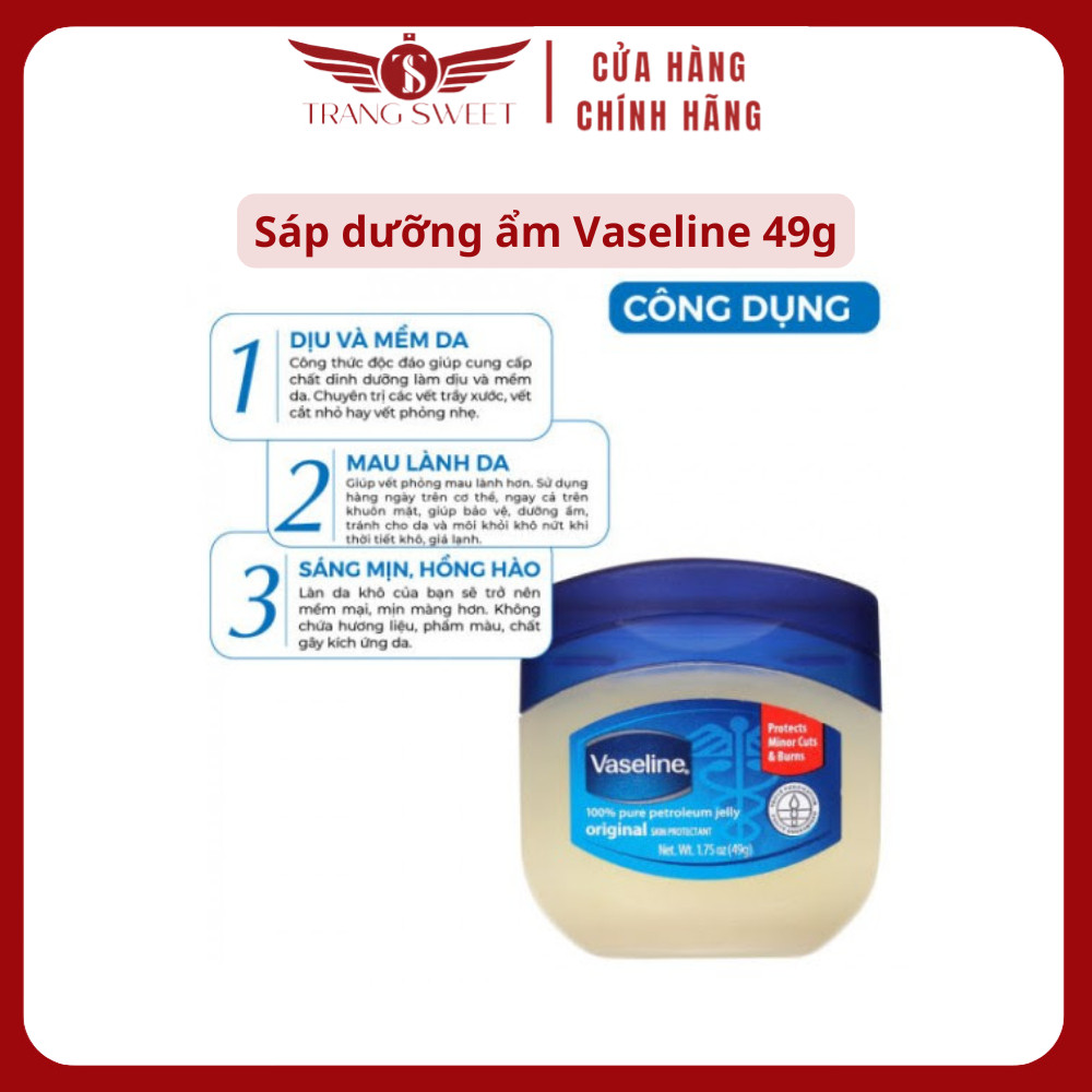 Sáp dưỡng ẩm Vaseline Mỹ chính hãng sáp đa năng Vaseline 42g