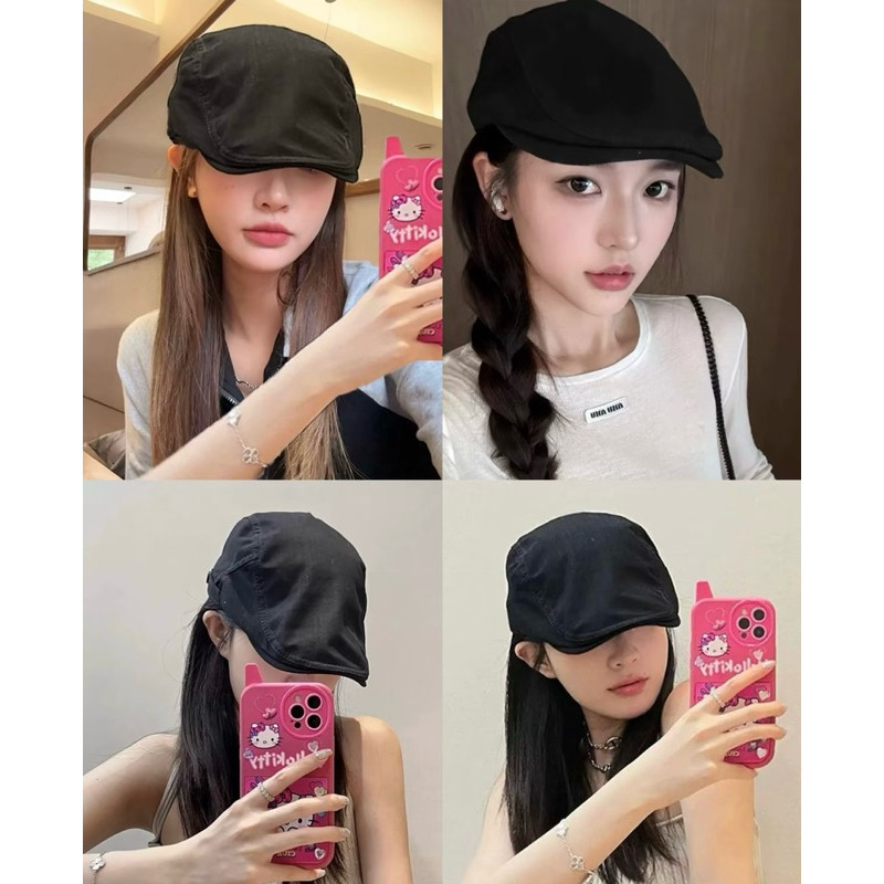 HCM [Loại1] Nón - Mũ Trơn Beret Retro Newboys Kaki Thời Trang - Nón Mũ Bê Rê Hoa Tiêu Mũ Bánh Tiêu K