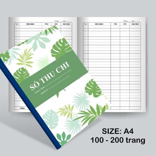 Sổ Thu Chi Mẫu Bìa Đẹp Dễ Thương A4 - Đóng Dọc - In 2 Mặt- 100 trang