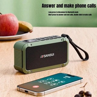 Sansui F63 Đa Năng Kỹ Thuật Số FM Radio Không Dây Bluetooth Chức Năng Ghi Âm Loa Di Động Ngoài Trời Máy Nghe Nhạc MP3 Boombox