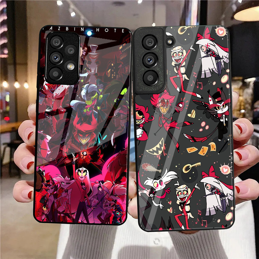Ốp Điện Thoại Kính Cường Lực Hazbin Hotel 03 Cho Samsung Galaxy A10 A14 A16 A25 A35 A22 4G A32 A33 A