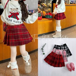  CV15- tomnaukid  Chân váy xếp ly caro cho bé gái size từ 8-35Kg 