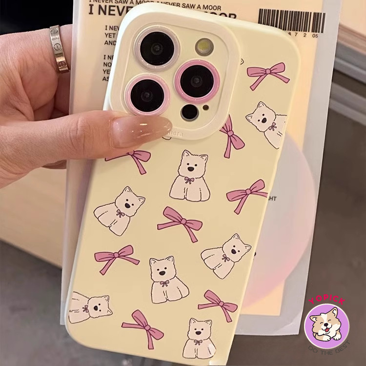 ow-tie dog Phone case for IPhone17 16 15 11 12 13 14 Pro Max 7Plus 16 8 15 PlusS Max XR X  soft case