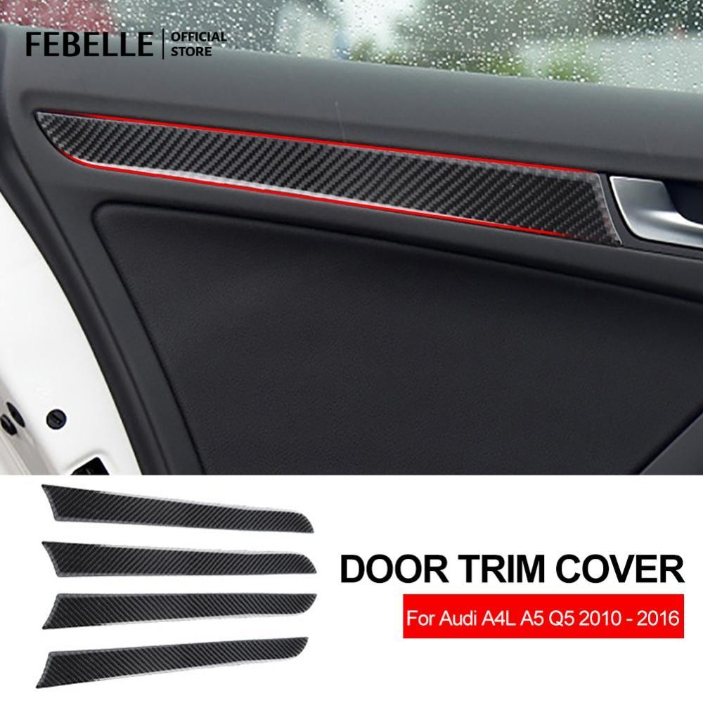 4 Nội Thất Ô Tô Cửa Sổ Bảng Viền Bao Bên Trong Miếng Dán Dải Sợi Carbon