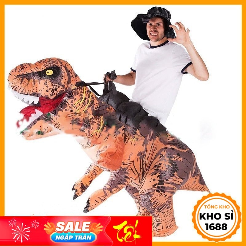 (TẶNG KÈM BỘ BƠM) Bộ đồ khủng long bơm hơi hóa trang cho người lớn đồ hóa trang halloween giáng sinh noel E1122