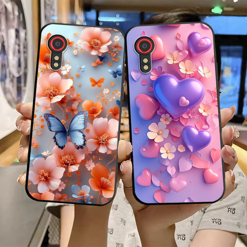 Phi Hành Gia Cho Samsung Xcover 5 5 EE 6 Pro 7 4S Ốp Lưng Mèo Dễ Thương Silicon Mềm Chống Sốc Cho Sa