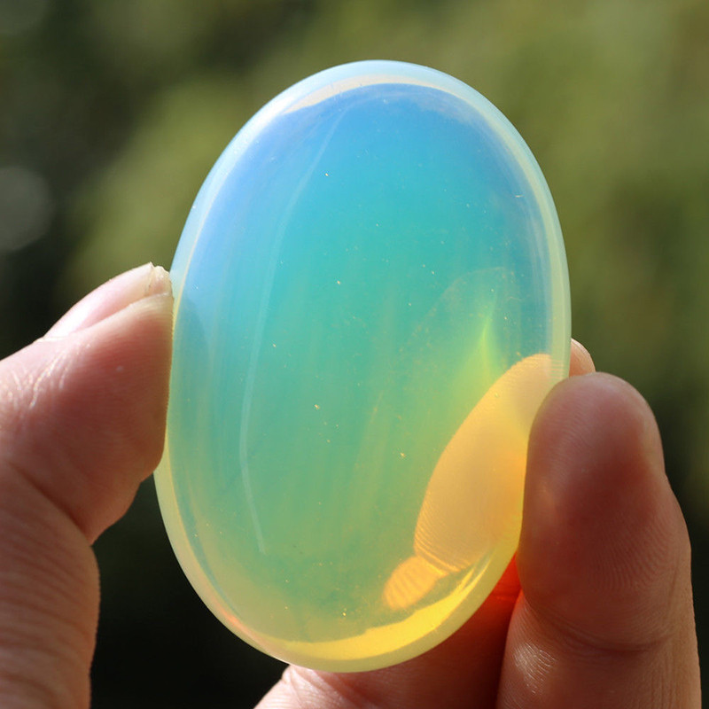 Đá Massage chữa bệnh Opal tự nhiên hình quả trứng