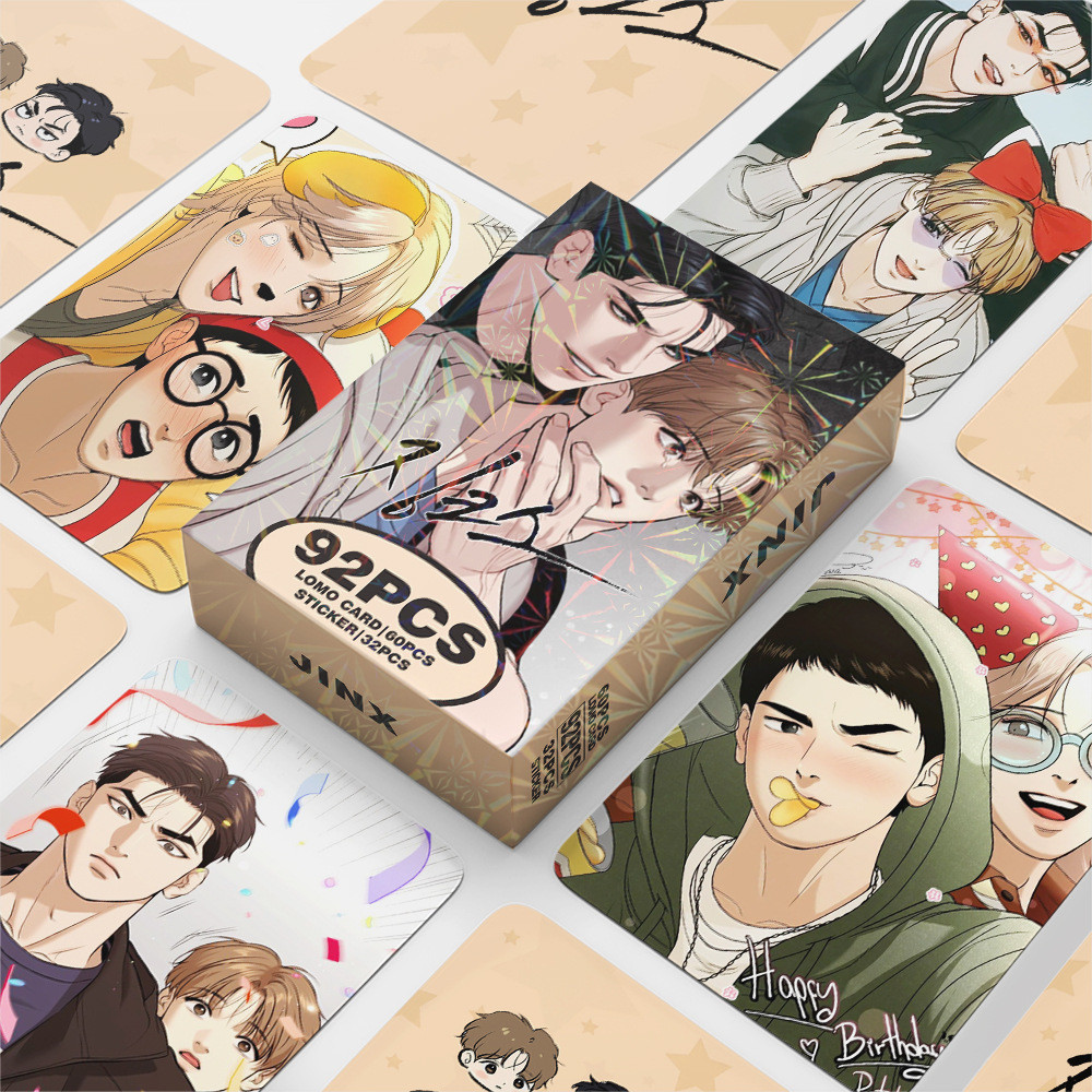 Truyện tranh Hàn Quốc‌ Spell Jinx Lomo card Photocard 60 chiếc thẻ + 32 miếng dán
