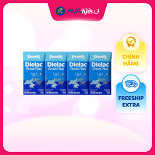 Lốc 4 hộp sữa non pha sẵn Dielac Grow Plus 110 ml (từ 1 tuổi) - Giao bao bì ngẫu nhiên
