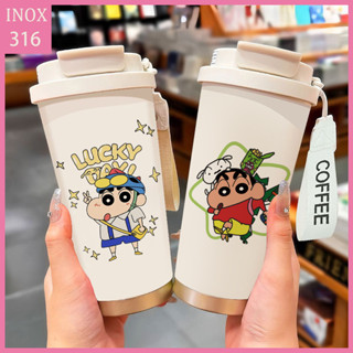  bình bình giữ nhiệt inox 316 Cốc cà phê dung tích lớn văn phòng hoạt hình dễ thương mới 2025 ly giữ nhiệt 500ml 