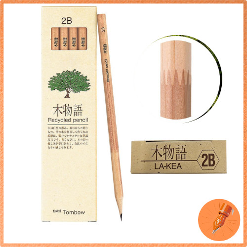 Tombow Wooden Pencil 2B, 1 Dozen, LA-KEA2B
