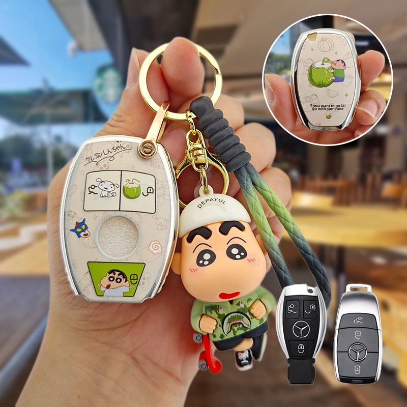 ốp chìa khoá Mercedes-Benz W205 gla200 C220D W212 W204 A200 glc300l c200l c260l GLC 300 c260l GLA TP