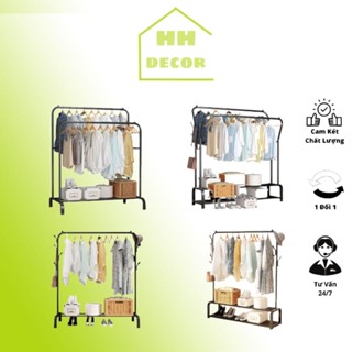 Giá Treo Quần Áo Sắt Thép Sơn Tĩnh Điện -🚛 FREESHIP 🆓 Kệ Treo Quần Áo, Để Giày Dép Lắp Ghép
