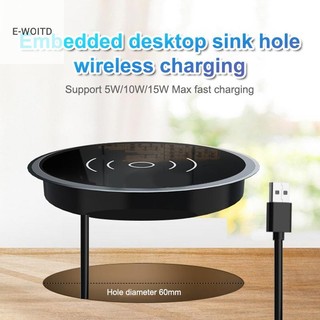 E-WOITD 15W Sạc Không Dây Nhanh Để Bàn Sạc Nhúng Điện Thoại Đa Năng Sạc Cảm Ứng Cho Huawei Oppo HNVN