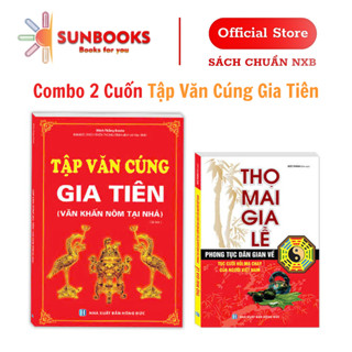  Sách - Combo 2C Tập văn cúng gia tiên  Văn khấn nôm tại nhà  + Thọ mai gia lễ  Có mã lẻ  