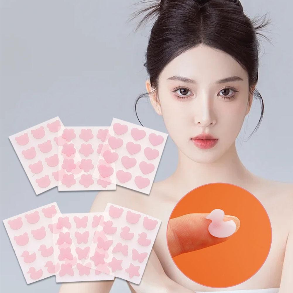Soug Hồng Trái Tim Gấu Bướm Mụn Miếng Dán Hydrocoloid Miếng Dán Chăm Sóc Mụn Miếng Dán T1h9