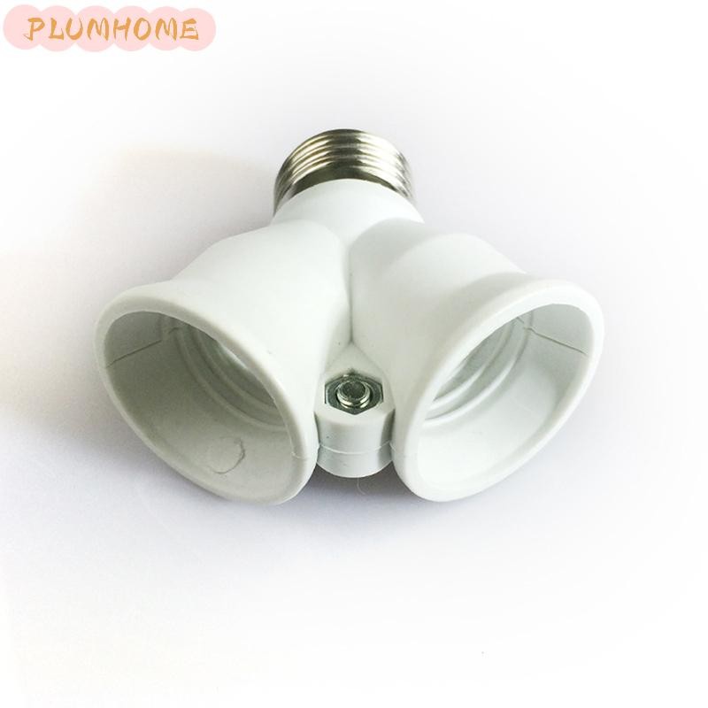 Plumhome Vít E27 Đế LED Bóng Đèn Ổ Cắm E27 Sang 2-E27 Bộ Chia Giá Đỡ Đèn E27 Giá Đỡ Bóng Đèn Ổ Cắm {