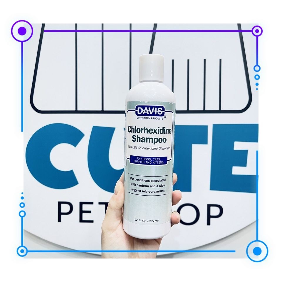 Sữa Tắm hỗ trợ viêm da, ngứa cho Chó Mèo DAVIS CHLORHEXIDINE SHAMPOO 2%