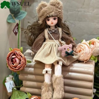  Wsuel 30cm Búp bê Bjd với quần áo Đôi mắt hấp dẫn Quà tặng cô gái sống động như thật 