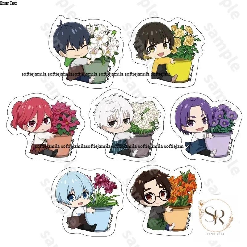 Anime màu xanh khóa hình Acrylic đứng mô hình isagi yoichi bachira meguru chigiri hyoma mô hình tấm 