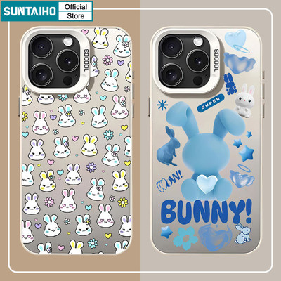 Vỏ Thẩm Mỹ Suntaiho Ngọt Ngào Và Dễ Thương Nhiều Màu Sắc Bunny Ốp lưng iPhone 11 12 13 14 15 16 Pro Max IP TPU Silicone IDM Cứng Cao Cấp Chống Sốc Ốp Lưng
