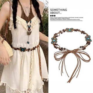 GUSIRI Dây thắt lưng bướm phong cách Bohemian 2025 Phong cách mới Phụ kiện dệt phong cách dân tộc