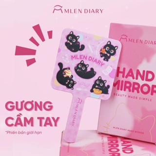 Gương trang điểm cầm tay hình mèo siêu trong suốt MLEN DIARY