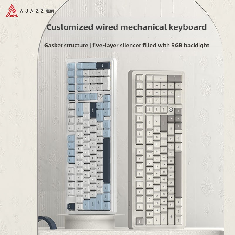 AJAZZ AK980 Bàn Phím Cơ Nhà Máy Prelubed Game Văn Phòng Esports Sinh Viên Laptop Có Dây Tùy Chỉnh Nó