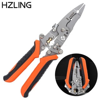 Kìm uốn điện HZLING, Kìm tuốt dây thép hợp kim 12 trong 1, Dụng cụ cầm tay có thể gập lại đa chức năng chống trượt